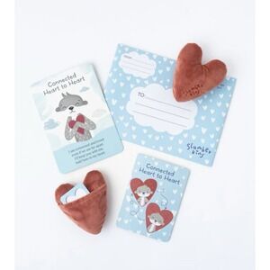 Slumberkins Plush Heart 3" Rust Color lovey therapy tool Slumber Kins Preowned